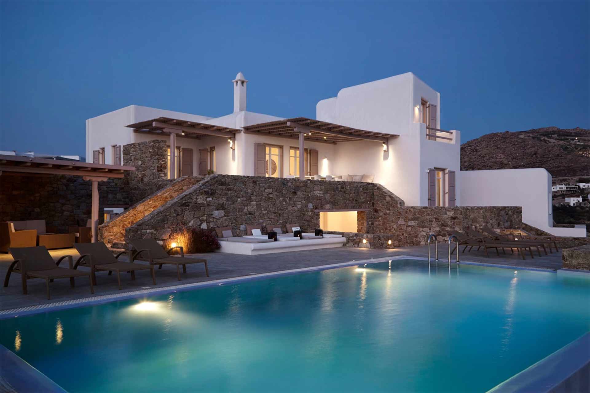 Mykonos Luxury Villas. Дом в Греции на берегу моря. Вилла на Крите.